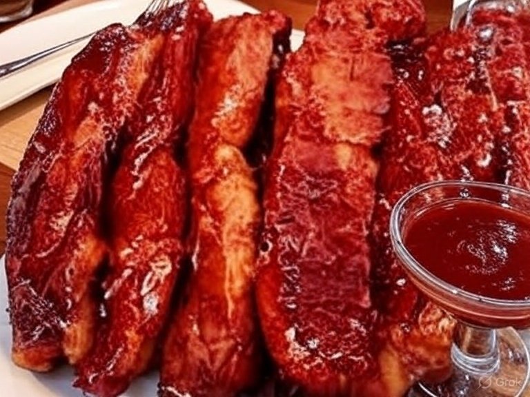Georgia Peach-Glazed Ribs