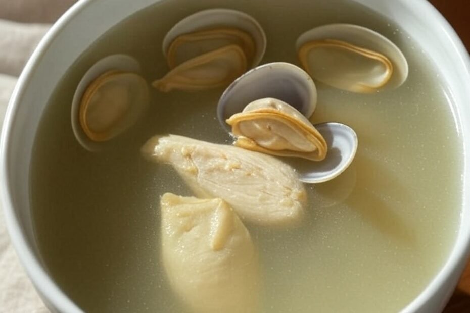 Boiled Sea Clam with Chicken Soup