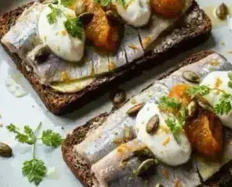 Smørrebrød with Pickled Herring